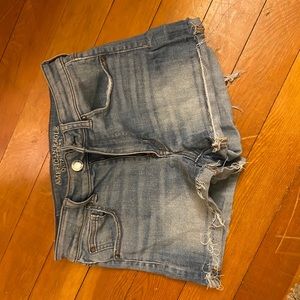 american eagle denim stretch shorts